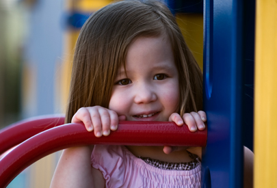 girl playing outside